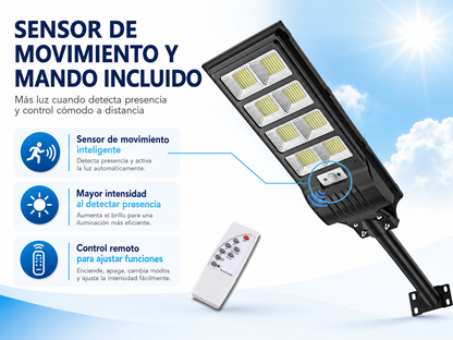 SOLAMENTE HOY 3 POR $999.00 MXN - LAMPARA PANEL SOLAR