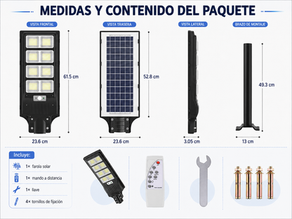 SOLAMENTE HOY 3 POR $999.00 MXN - LAMPARA PANEL SOLAR